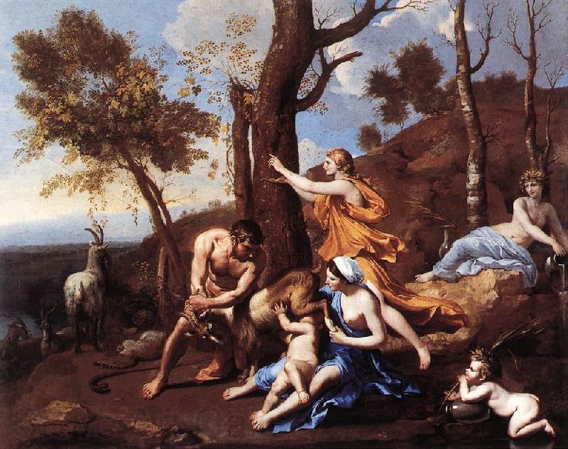 POUSSIN, Nicolas The Nurture of Jupiter sh Spain oil painting art